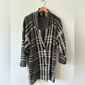 Vtg 80s I.B. Diffusion Wool Shacket/Cardigan Size M